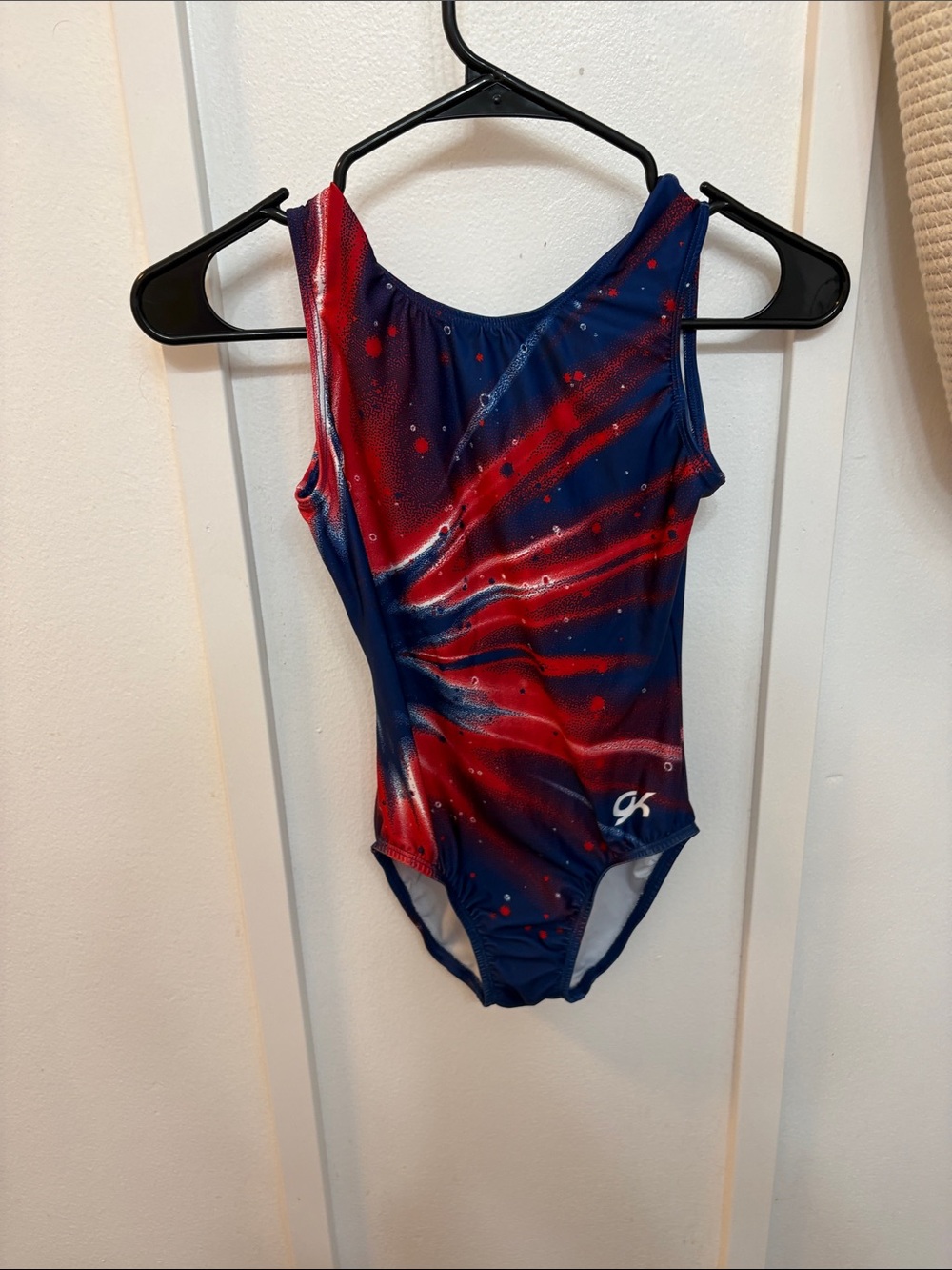 GK Adult Navy and Red Swirl Leotard